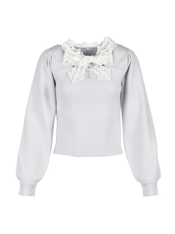  Lace Ribbon Knit 詳細画像 アイスグレイ 1