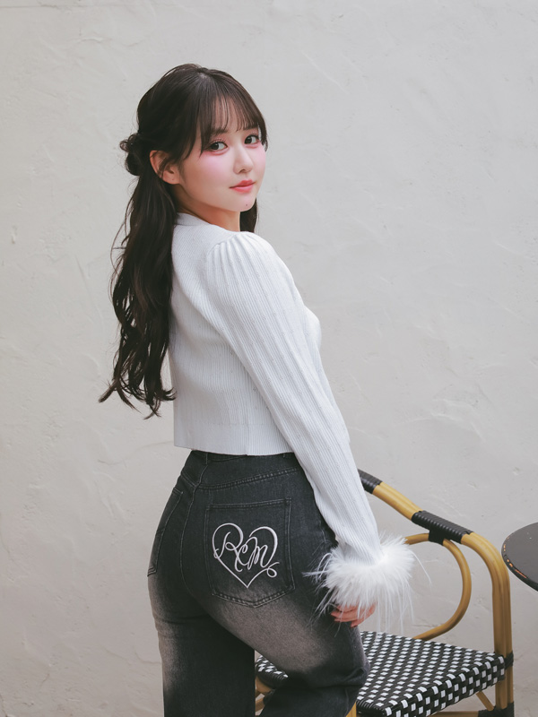 Fur Bijou Ensemble Knit 詳細画像 オフホワイト 16