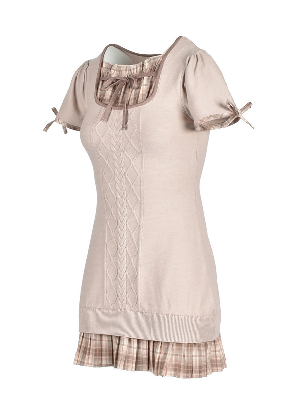 Docking Pleats Fit Knit Onepiece 詳細画像 チャコール 16