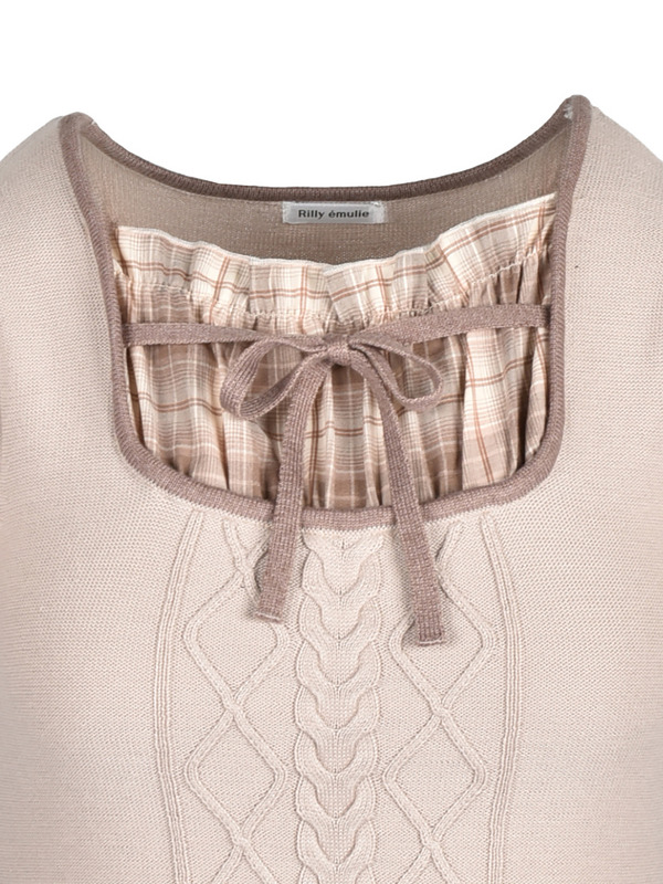 Docking Pleats Fit Knit Onepiece 詳細画像 チャコール 16