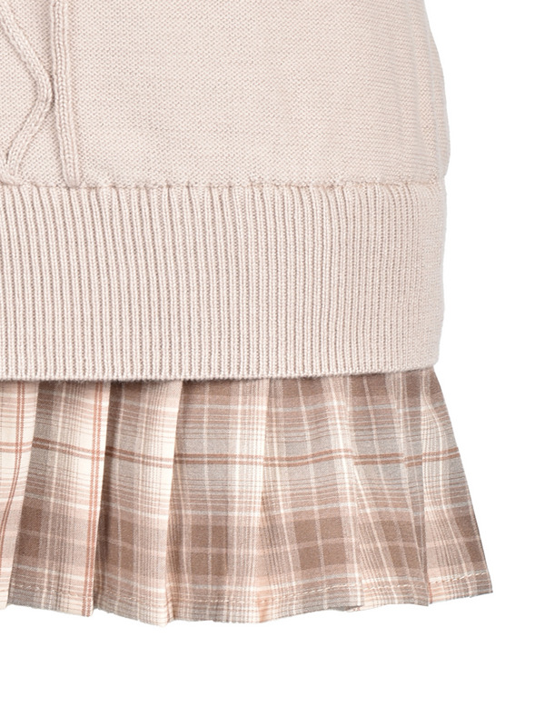 Docking Pleats Fit Knit Onepiece 詳細画像 チャコール 16