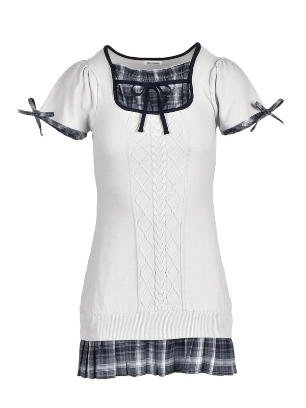 Docking Pleats Fit Knit Onepiece 詳細画像 アイスグレイ 1