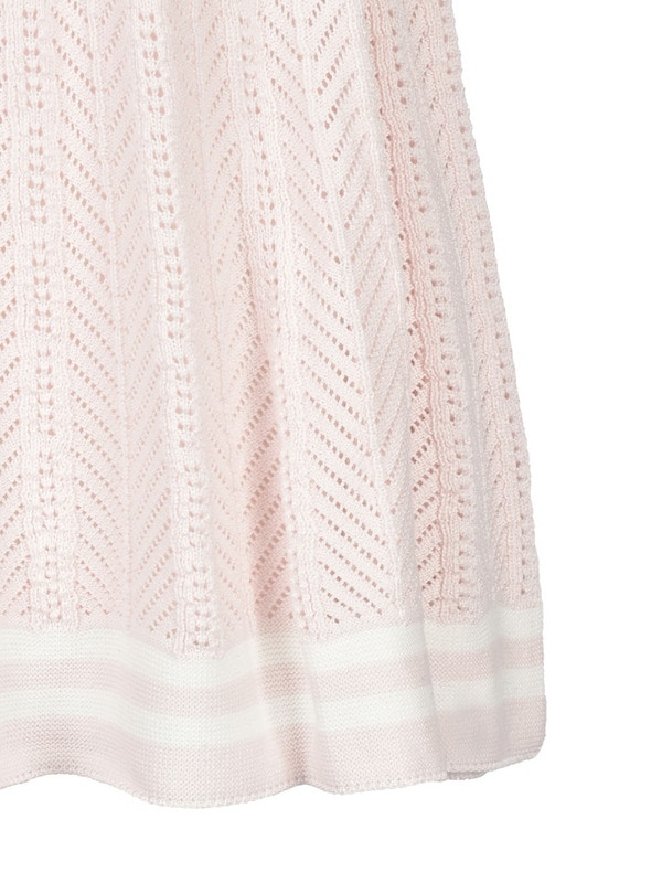 Tie Collar SleeveLess Knit Onepiece 詳細画像 ピンク 16