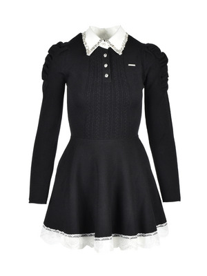 Collar Bijou Knit MIni Onepiece