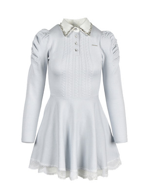 Collar Bijou Knit MIni Onepiece