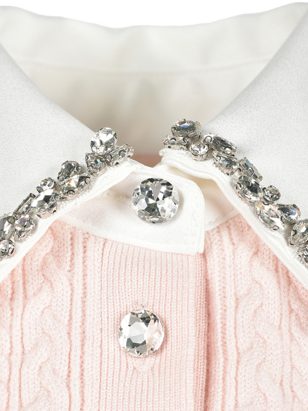 Collar Bijou Knit MIni Onepiece 詳細画像 ピンク 16