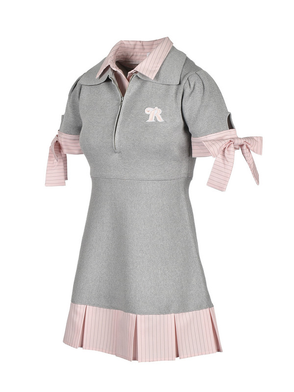 Shirt Docking Knit Onepiece 詳細画像 ネイビー 16