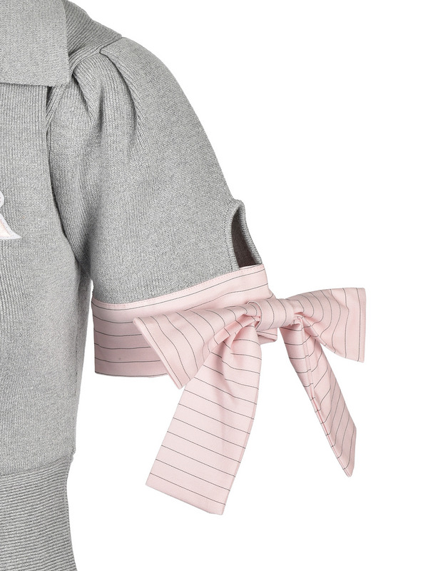 Shirt Docking Knit Onepiece 詳細画像 ネイビー 16