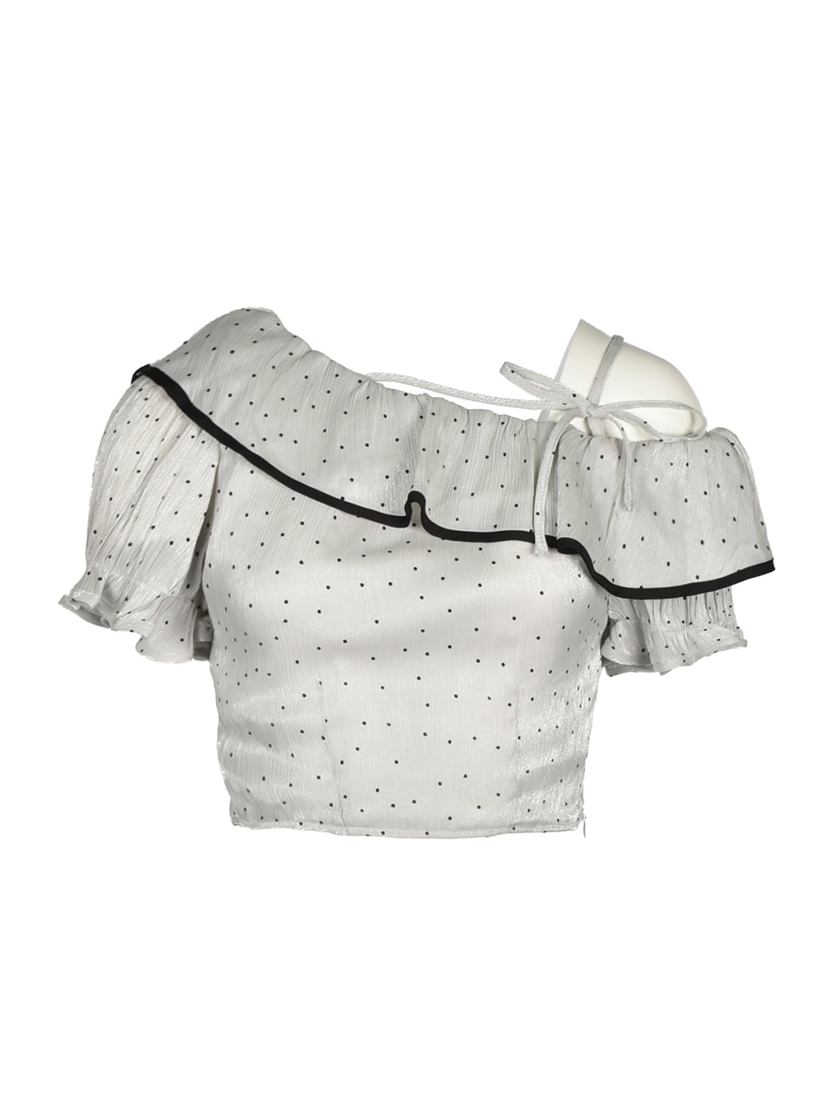 One Shoulder Ruffle Dot Blouse｜evelyn（エブリン）公式通販サイト
