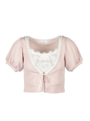 Lace Ribbon Cami Cardigan Set