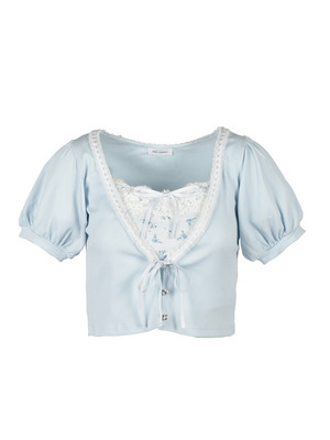 Lace Ribbon Cami Cardigan Set