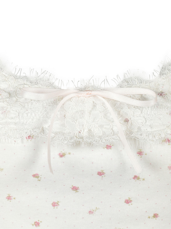 Lace Ribbon Cami Cardigan Set 詳細画像 ピンク 16