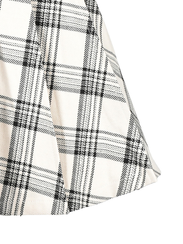 Corset Flare Tuck Skirt 詳細画像 ブラックチェック 16