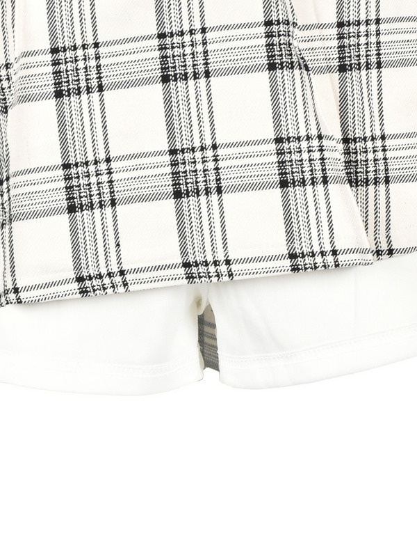 Corset Flare Tuck Skirt 詳細画像 ブラックチェック 16