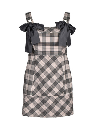 Ribbon Check Tight Cami Onepiece