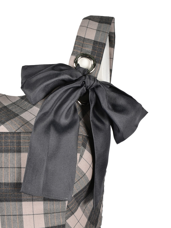 Ribbon Check Tight Cami Onepiece 詳細画像 ブラック 16