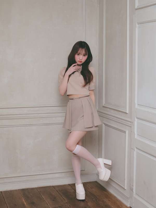 Stripe Bit Belt Mini Skirt 詳細画像 チャコール 16