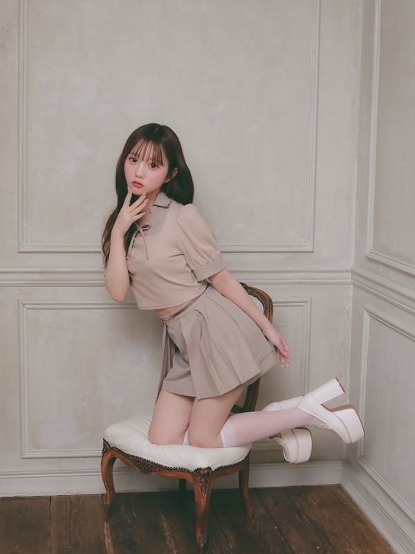 Stripe Bit Belt Mini Skirt 詳細画像 チャコール 16