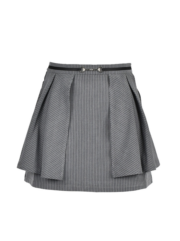 Stripe Bit Belt Mini Skirt 詳細画像 チャコール 1