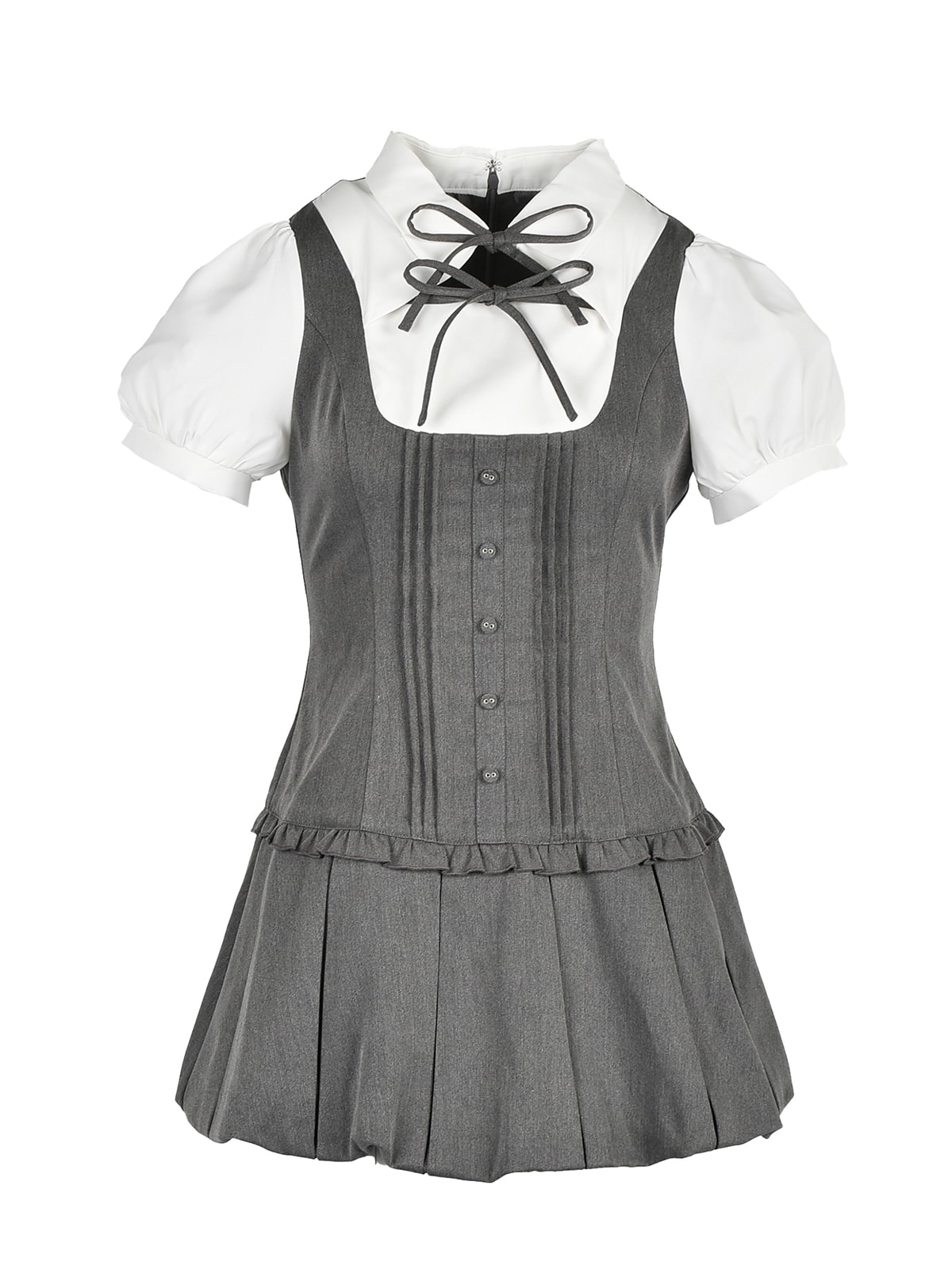 evelyn リリーエミュリー ダブルリボンバルーンプリーツOP Double Ribbon Ballon Pleats Onepiece｜evelyn（エブリン）公式通販サイト