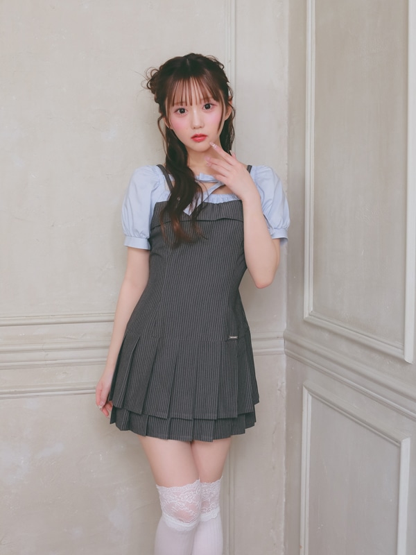 Double Pleated Ribbon Onepiece 詳細画像 ベージュ 16