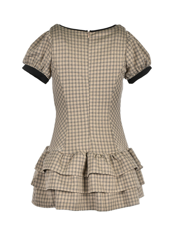 Ribbon Fit Tiered Sweat Onepiece 詳細画像 チャコール 16