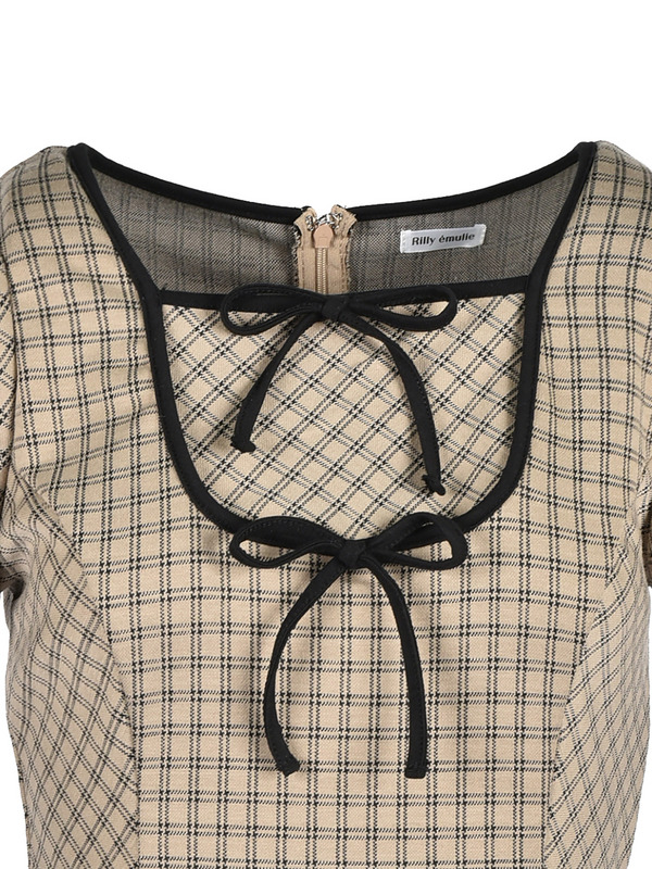 Ribbon Fit Tiered Sweat Onepiece 詳細画像 チャコール 16