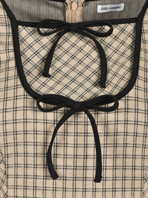 Ribbon Fit Tiered Sweat Onepiece 詳細画像 チャコール 16