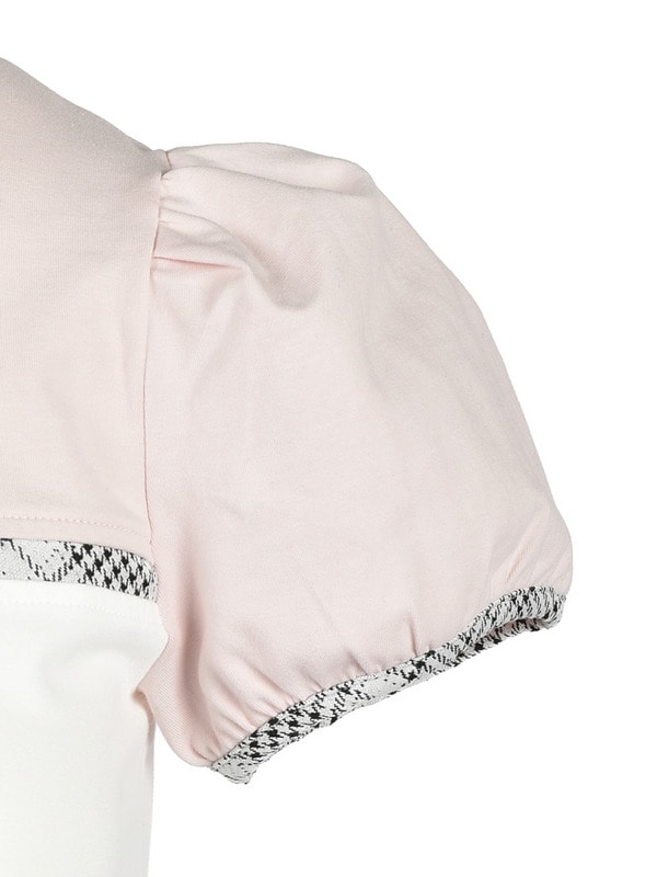 Bicolor Ribbon Dropped T Shirt 詳細画像 サックス 16