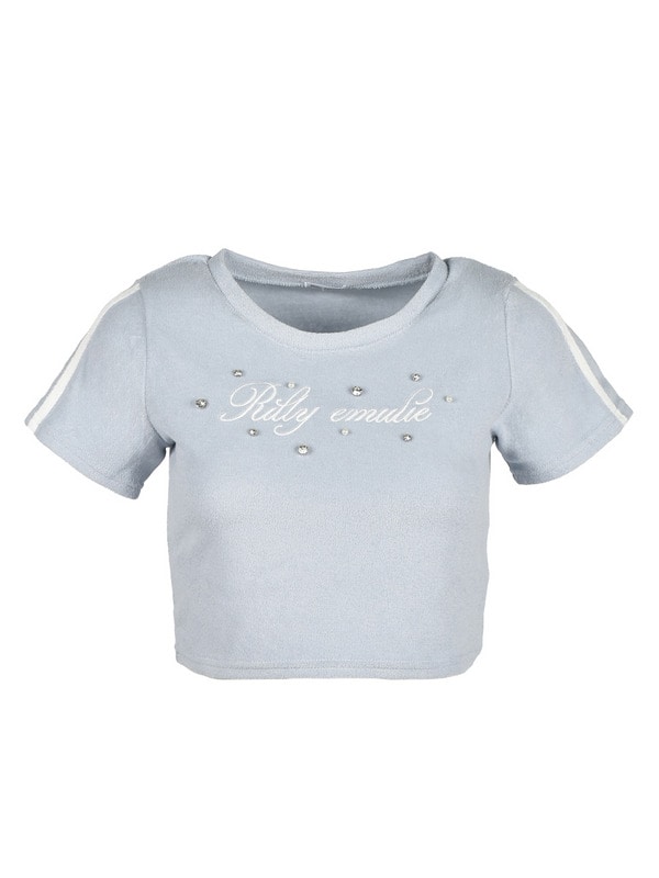 Logo Bijou Pile Tshirt 詳細画像 ブルー 1