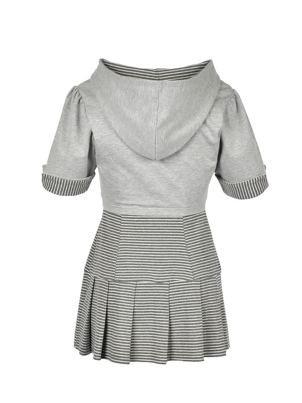 Border Sweat Onepiece Set 詳細画像 グレイ 16