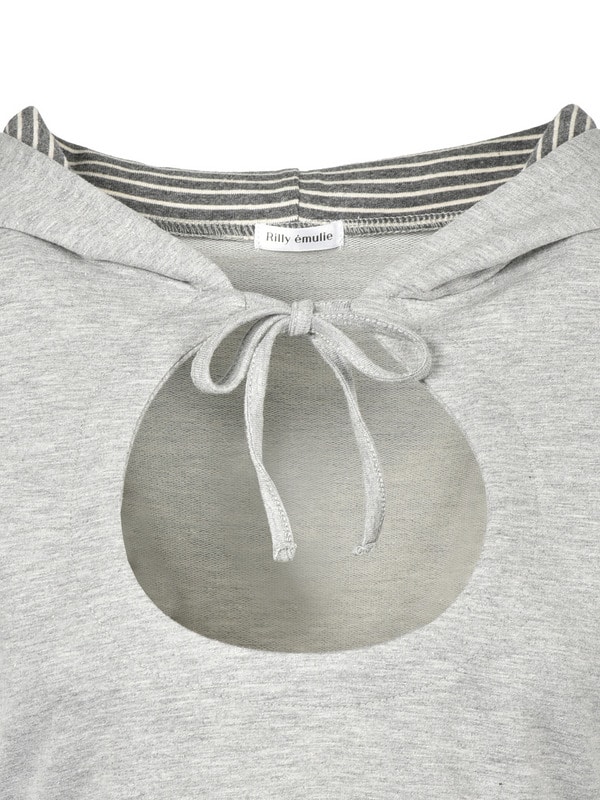 Border Sweat Onepiece Set 詳細画像 グレイ 16