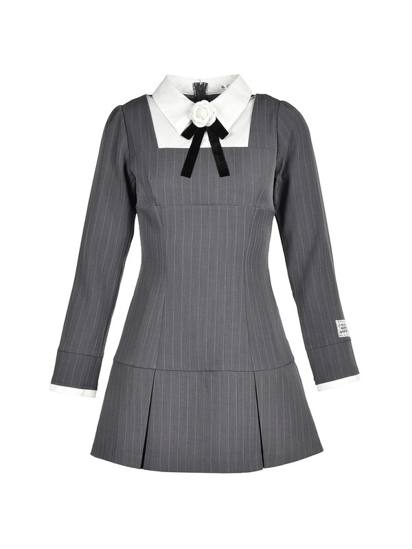 Rose Ribbon Jacket Onepiece 詳細画像 チャコール 1