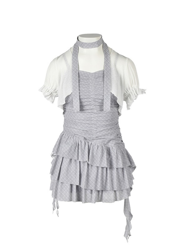 Gather Fit Cami Onepiece*Cardigan Set 詳細画像 チェック 1