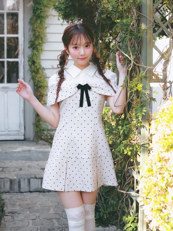 Rose Ribbon Box Tack Onepiece 詳細画像 ベージュ 16